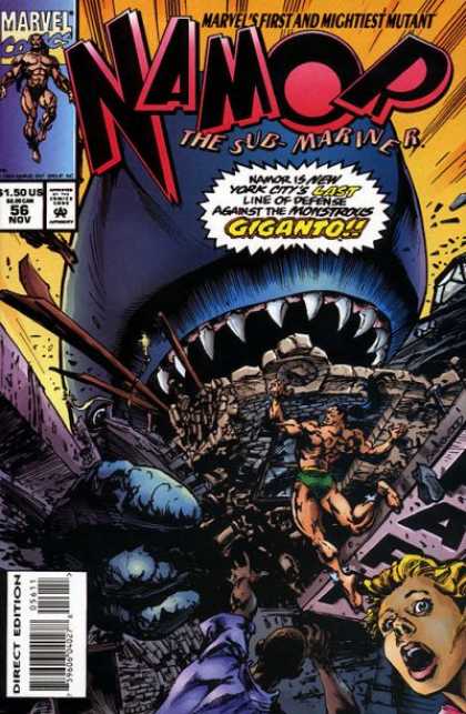 Namor 56 - Giganto - Fish - Wall - Marvel Comics - The Sub-mariner