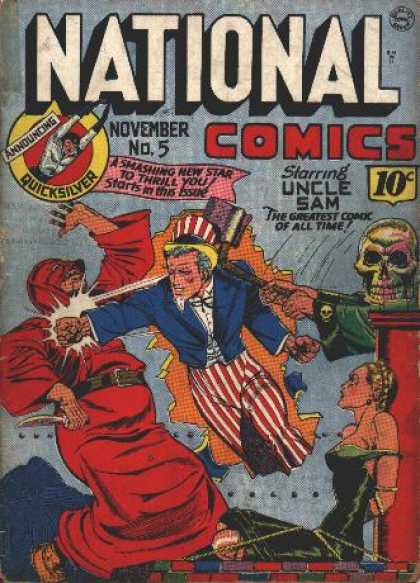 National Comics 5 - November No5 - Uncle Same - Quicksilver - Skull - Smashing New Star - Will Eisner