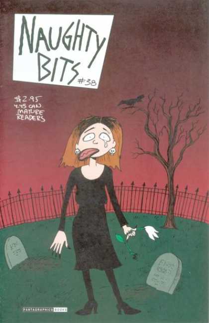 Naughty Bits 38 - Crow - Graveyard - Iron Fence - Black Dress - Bare Tree