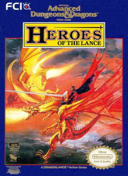 NES Games - AD&D Heroes of the Lance