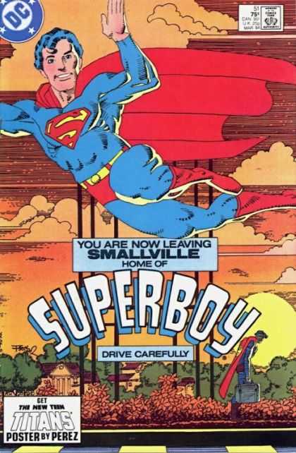New Adventures of Superboy 51 - Dc - Smallville - Home Of - Drive Carefully - Titans - Frank Miller