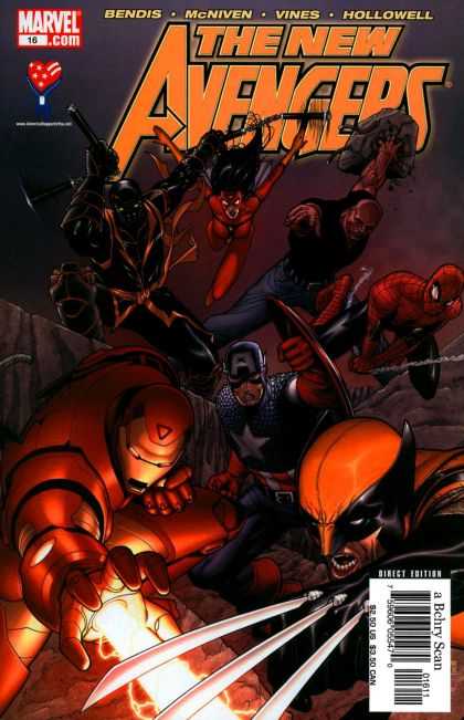 New Avengers 16 - Spiderman - Marvel Comics - Bendis - Mcniven - Vines - Morry Hollowell, Steve McNiven