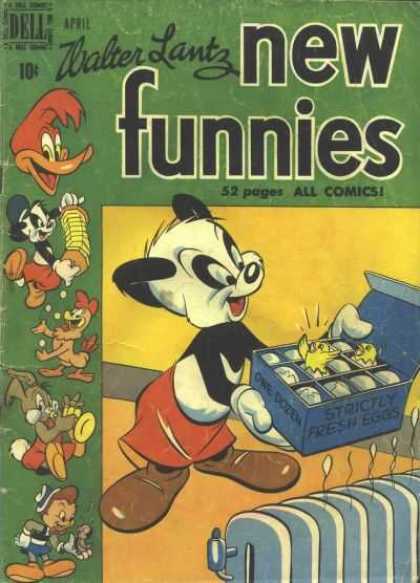 New Funnies 158 - Walter Lantz - Woody Woodpercker - 52 Pages - Baby Chics - Heater