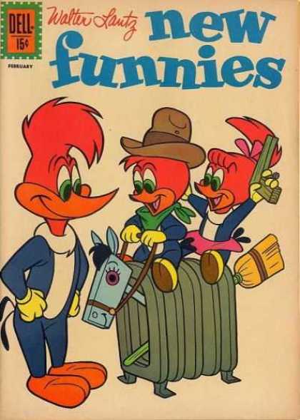 New Funnies 287 - Walter Lantz - Roadrunner - Children - Guns - Horse