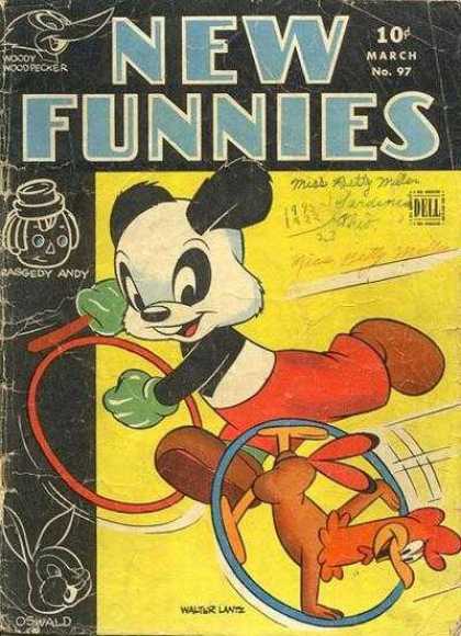 New Funnies 97 - Panda - Rooster - Animal Stories - Woody Woodpecker - Hula Hoops