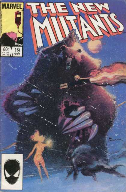 New Mutants 19 - Bear - Snow - Snowstorm - Bill Sienkiewicz