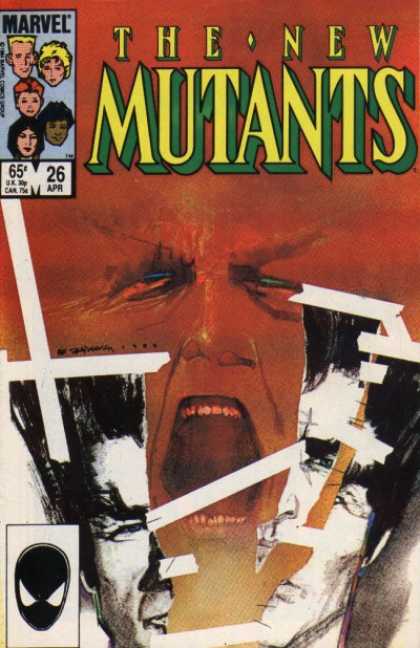 New Mutants 26 - Marvel - 26 April - Closed Eye - Mask - Uk Can - Bill Sienkiewicz