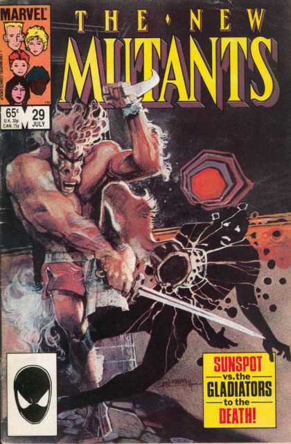 New Mutants 29 - Sunspot - Marvel - 29 July - 65 - Death - Bill Sienkiewicz