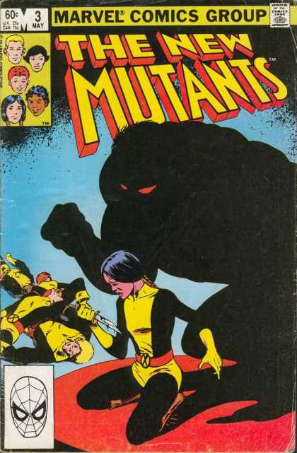 New Mutants 3 - Dagger - Shadowy Figure - Marvel - Spiderman Face - Yellow Suits - Bob McLeod