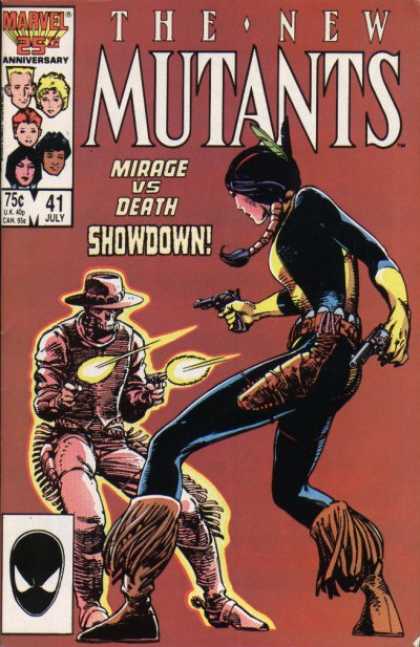 New Mutants 41 - Skeleton - Showdown - Guns - Cowboy - 25th Anniversary - Barry Windsor-Smith