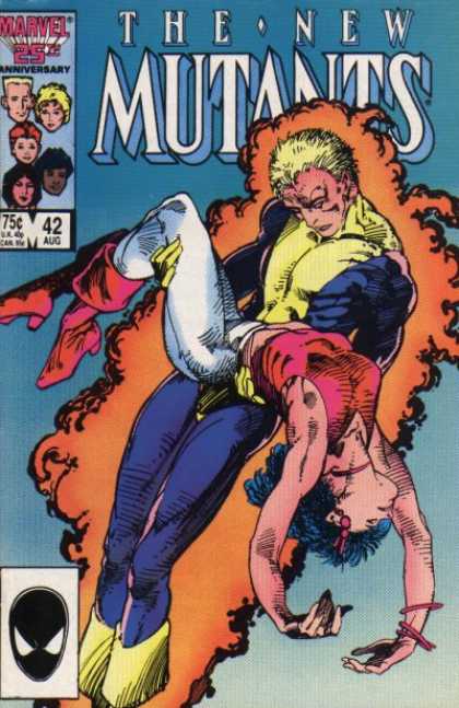 New Mutants 42 - Marvel - Red Boots - Red Shirt - Blonde Hair - August - Barry Windsor-Smith