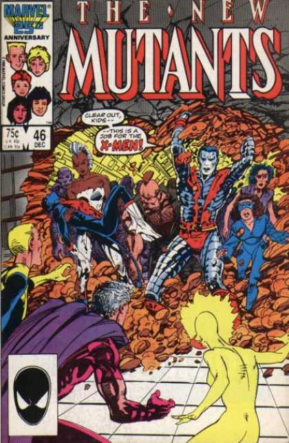 New Mutants 46 - Marvel - Battle - X-men - Broken Wall - Attack - Barry Windsor-Smith
