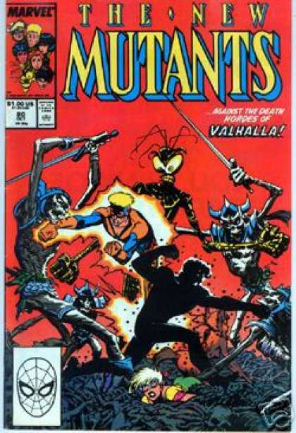 New Mutants 80 - Valhalla - Marvel - Sword - Skeleton - Monster - Bret Blevins