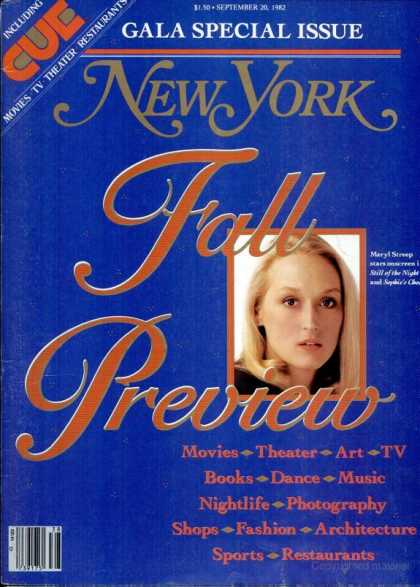 New York - New York - September 20, 1982
