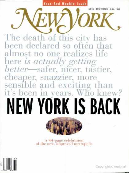 New York - New York - December 19, 1994