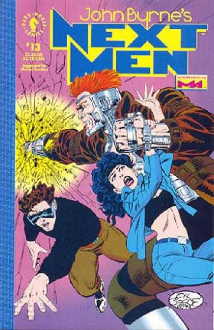 Next Men 13 - Punch - Dark Horse - John Burne - Metal Armor - Redhead