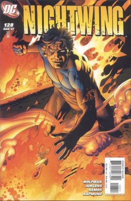 Nightwing 128 - Fire - Blue Vest - Fist - Dc - 128