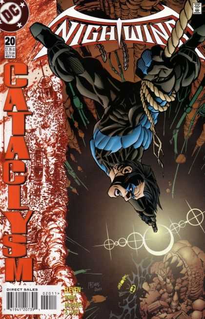 Nightwing 20 - Batman - Cataclysm - Cave - Rope - Shining Circles
