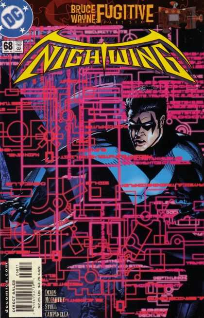 Nightwing 68 - Bruce Wayne - Fugitive - Superhero - Dixon - Direct Sales - Michael Golden
