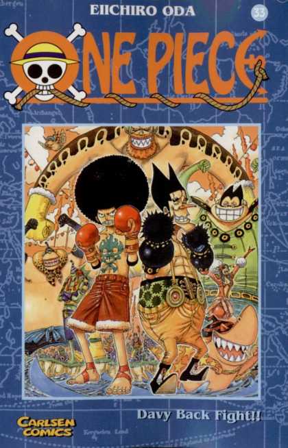One Piece 33 - Skull And Crossbones - Shark - Boxers - Afro - Eiichiro Oda