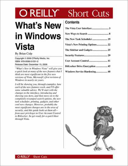 O'Reilly Books - What's New in Windows Vista?