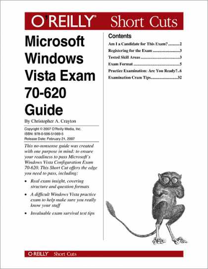 O'Reilly Books - Microsoft Windows Vista Exam 70-620 Guide