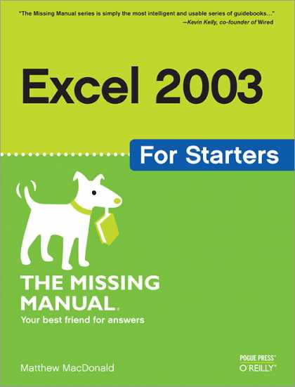 O'Reilly Books - Excel 2003 for Starters: The Missing Manual