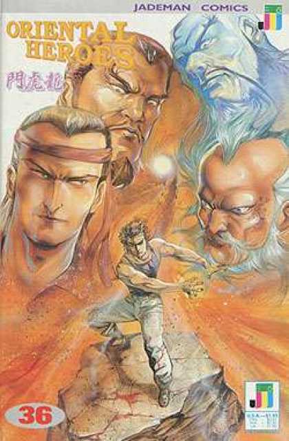 Oriental Heroes 36 - Jademan Comics - Head Band - Blue Man - White Beard - Wind