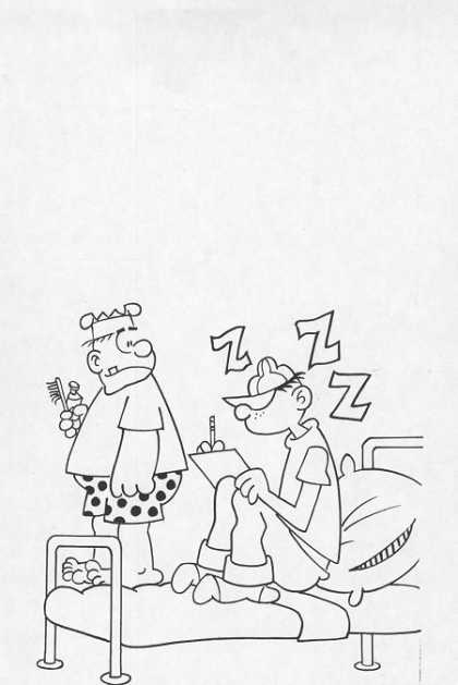 Beatle - Baily - Military - Sleeping On The Job - Brushing Teeth Original Cover Art - Beetle Bailey - Beatle - Baily - Military - Sleeping On The Job - Brushing Teeth