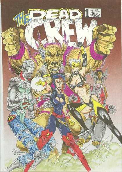 The Dead Crew - Warewolf - Skull - Crystal Ball - Ripped Jeans Original Cover Art - Dead Crew #1 Cover  - The Dead Crew - Warewolf - Skull - Crystal Ball - Ripped Jeans