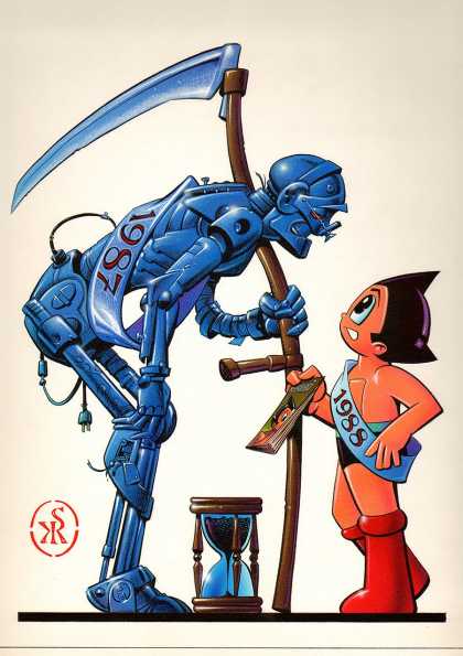 Original Cover Art - Astroboy #6 Cover Painting (1987)