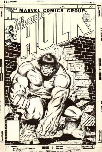 Original Cover Art - 1970s Incredible Hulk Cover (unpublished)