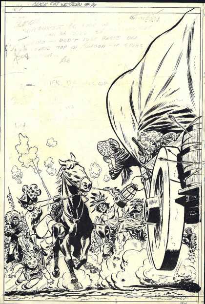 Original Cover Art - Black Cat Comics #16 cover (1949)