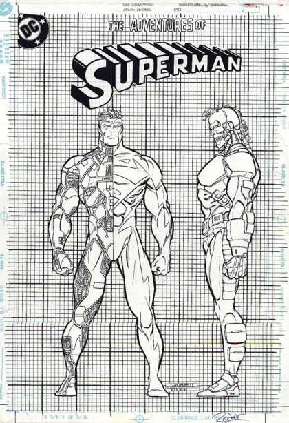 Original Cover Art - Adventures Of Superman - Theno - Sience Fiction - Bionic - Transformer - Geared To Boys