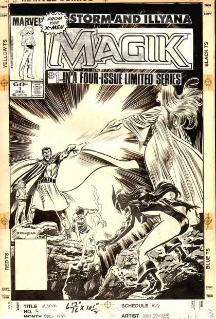 Original Cover Art - MAGIK #1 Cover (1983) - Storm - Illyana - Magik - Four-issue - Limited Series