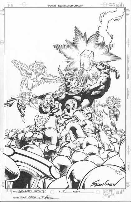 Original Cover Art - Avengers Infinity - Sean Chen - Covers - Illustration - Quality - Avengers Infinity