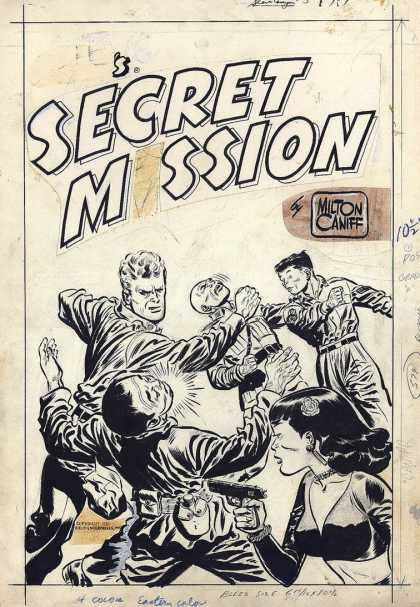Original Cover Art - Steve Canyon's SECRET MISSION #5 Cover(1951)