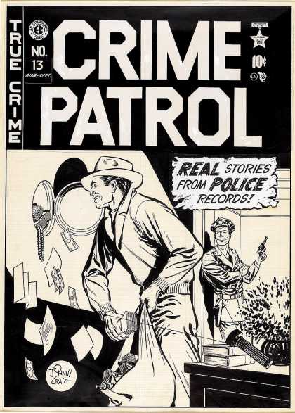 Original Cover Art - Crime Patrol #13 Cover (Large Art ) 1949