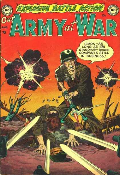Our Army at War 1 - Dc - Superman - National Comics - Sword - Battle - Carmine Infantino