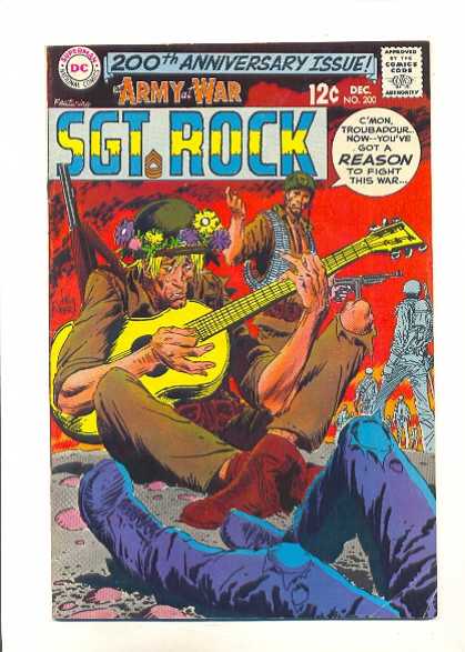 Our Army at War 200 - Guitar - 200 Th Annicersary Issue - Superman - Sgt Rock - Reason - Joe Kubert