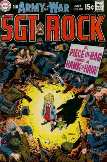 Our Army at War 208 - Hank - Guns - Girl - Rag - Sgt Rock - Joe Kubert