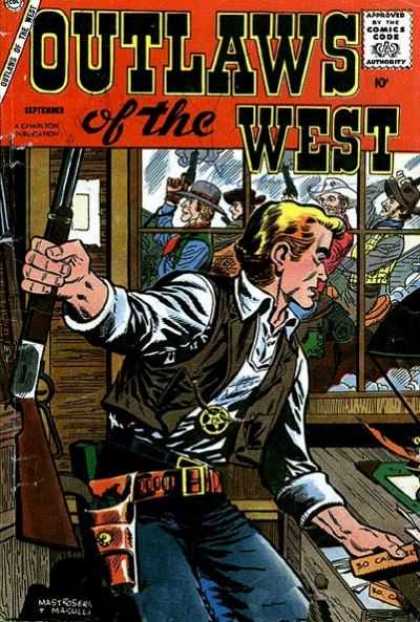 Outlaws of the West 16 - Shot Gun - Yellow Star - Sherrif - Gun Holster - Guys On Horses