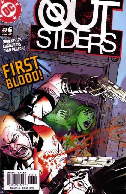 Outsiders 6 - Judd Winick - Sean Parsons - Gunshots - Blood - Chiscross - Jim Aparo, Michael Golden