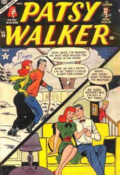 Patsy Walker 56 - Patsy Walker - Co-starring Hedy Wolfe - So Soon Mother But Im Not A Bit Tired - No 56 - Snow