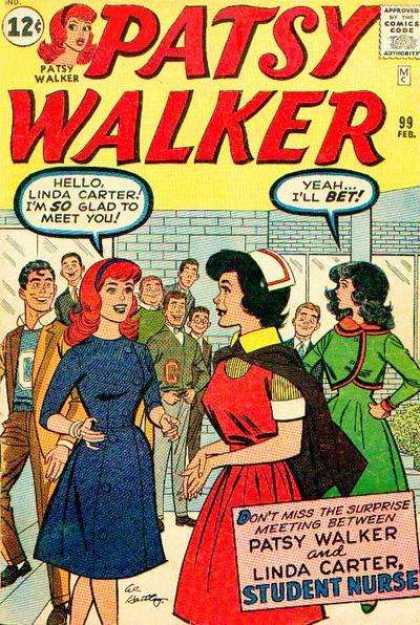 Patsy Walker 99 - Linda Carter - Redhead - Speech Bubble - Men - 12 Cents