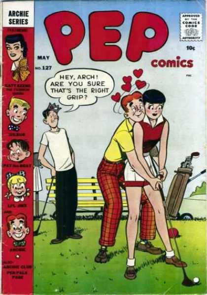 Pep Comics 127 - Hearts - Jughead - Girl - Golf Clubs - Golf Course