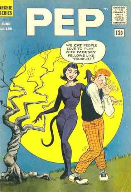 Pep Comics 155 - Moon - Tree - Cat - Fellows - Yourself