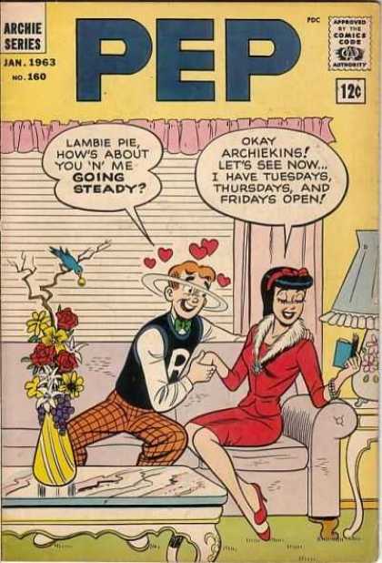 Pep Comics 160 - Living Room - Archie - Veronica - Going Steady - Fridays