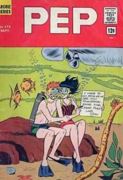 Pep Comics 173 - Underwater Diving - Under The Sea - Bubble - Adventure - Oceans Away