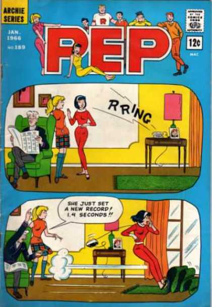 Pep Comics 189 - Approved By The Comics Code Authority - Archie Series - Jan - 1966 - No189